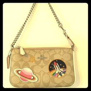 Coach Large Space Wristlet in Signature Canvas